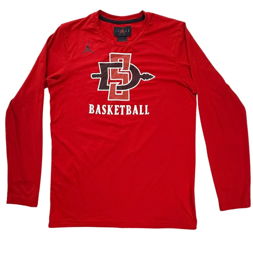 Jordan San Diego State Aztecs Basketball Shirt Mens Small Red Dri-FIT DQ7901-694